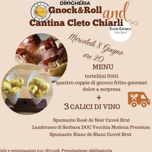GNOCK & ROLL in collaborazione con Cantina Cleto Chiarli