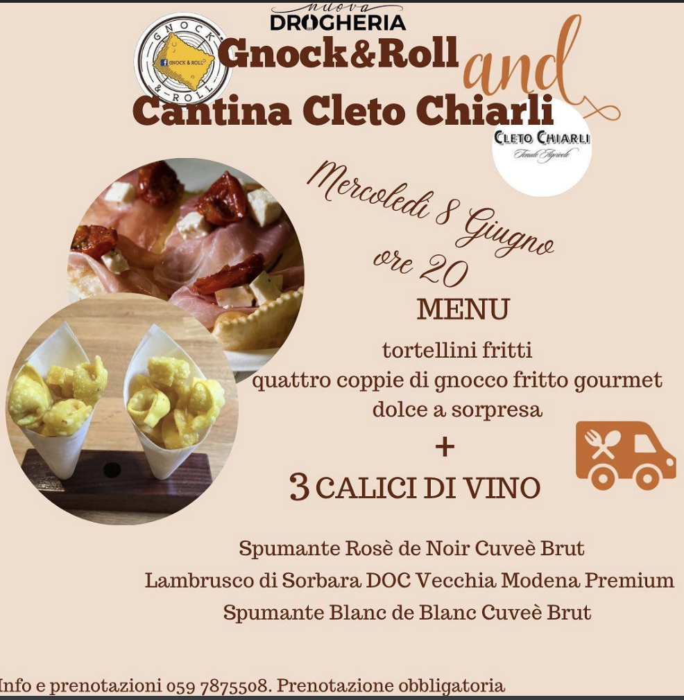 GNOCK & ROLL in collaborazione con Cantina Cleto Chiarli